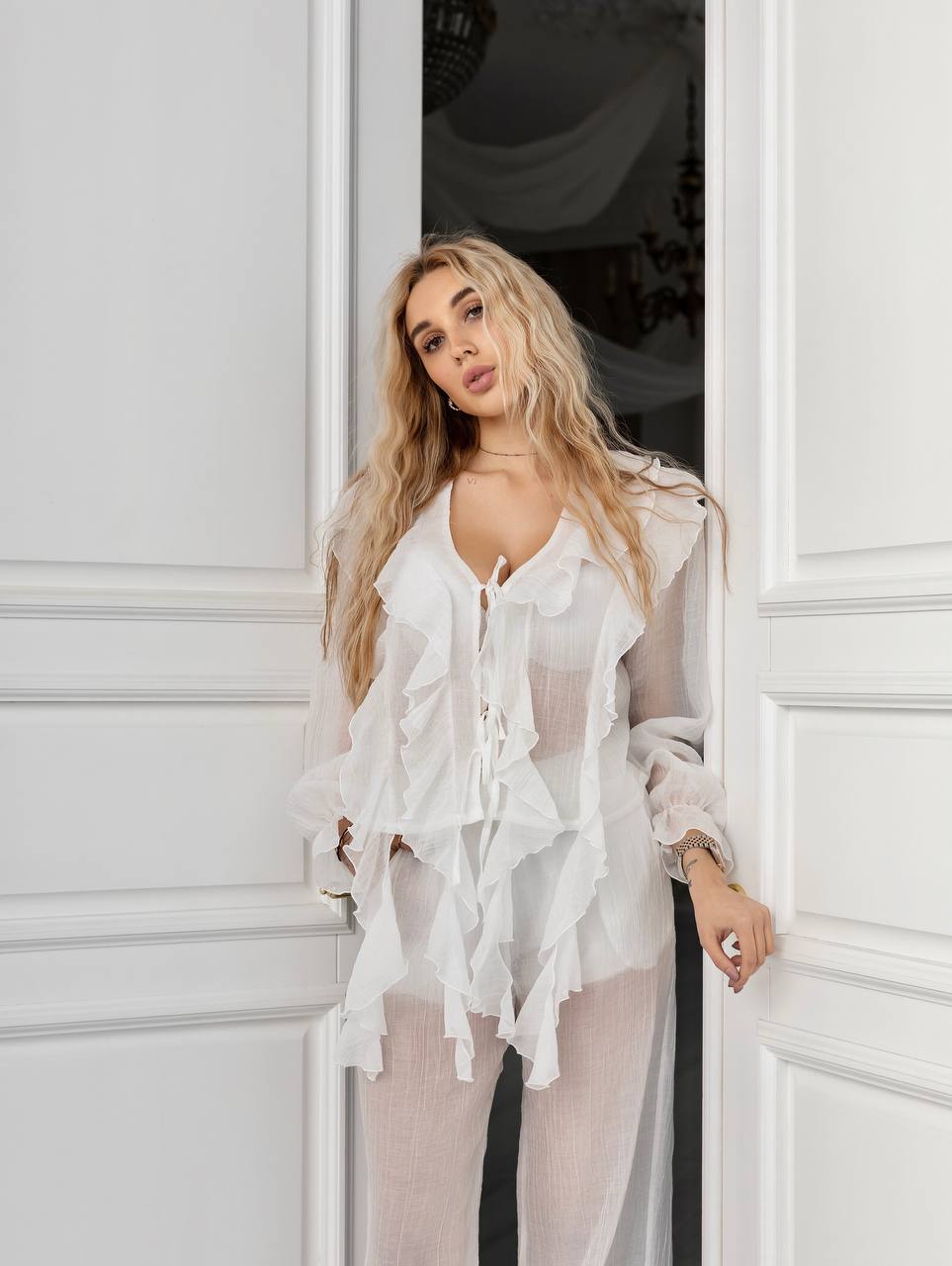 Boho Flow Blouse White