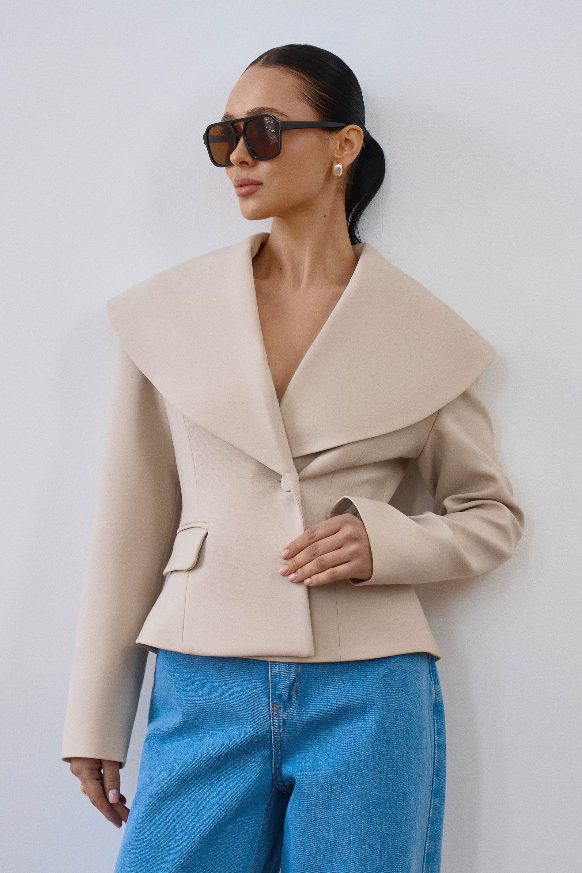 Architectural Jacket Ivory