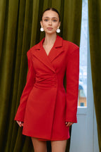 Mini-length dress Red