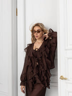 Boho Flow Blouse Chocolate