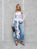 Ethereal Lace Blouse White