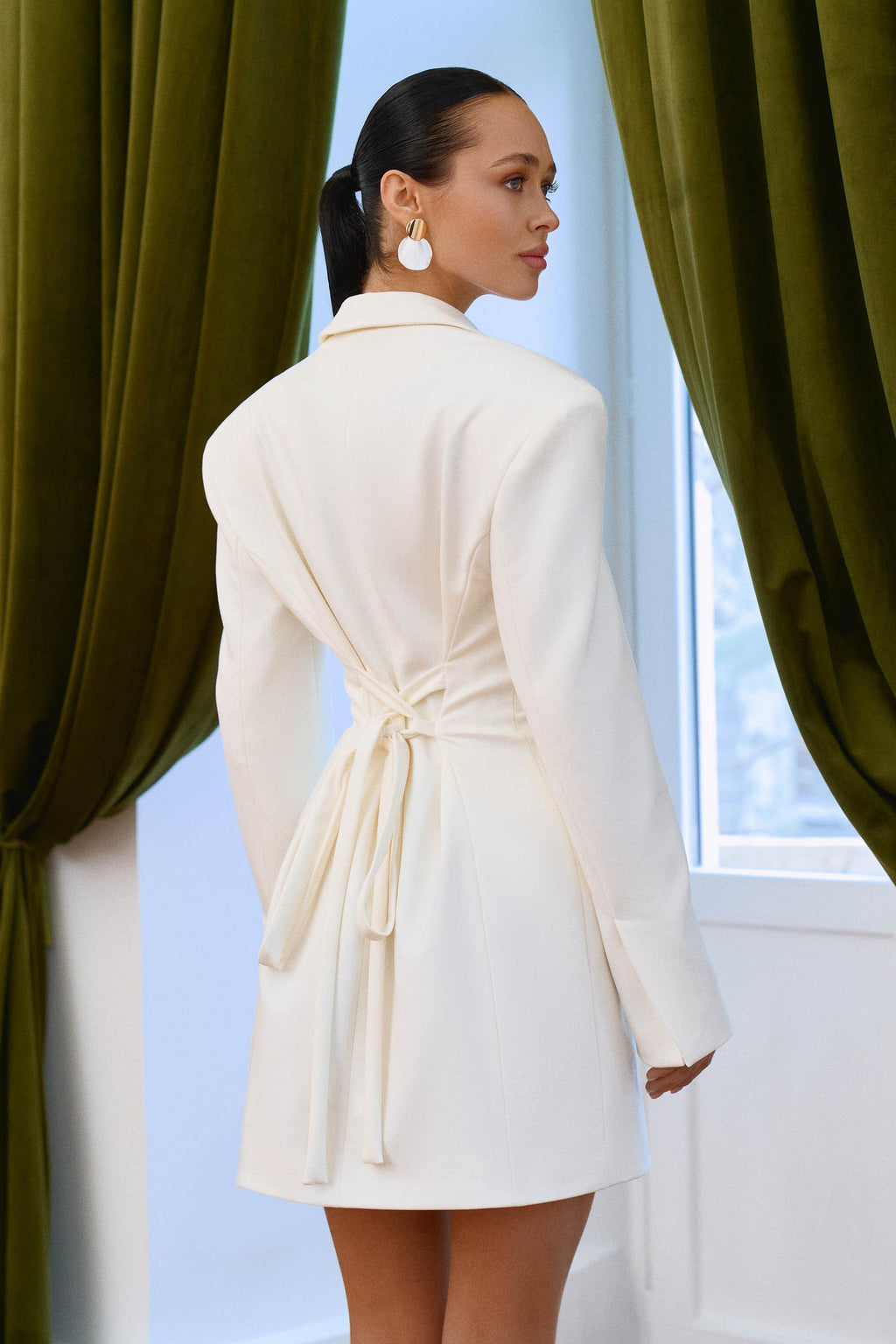 Mini-length  dress White