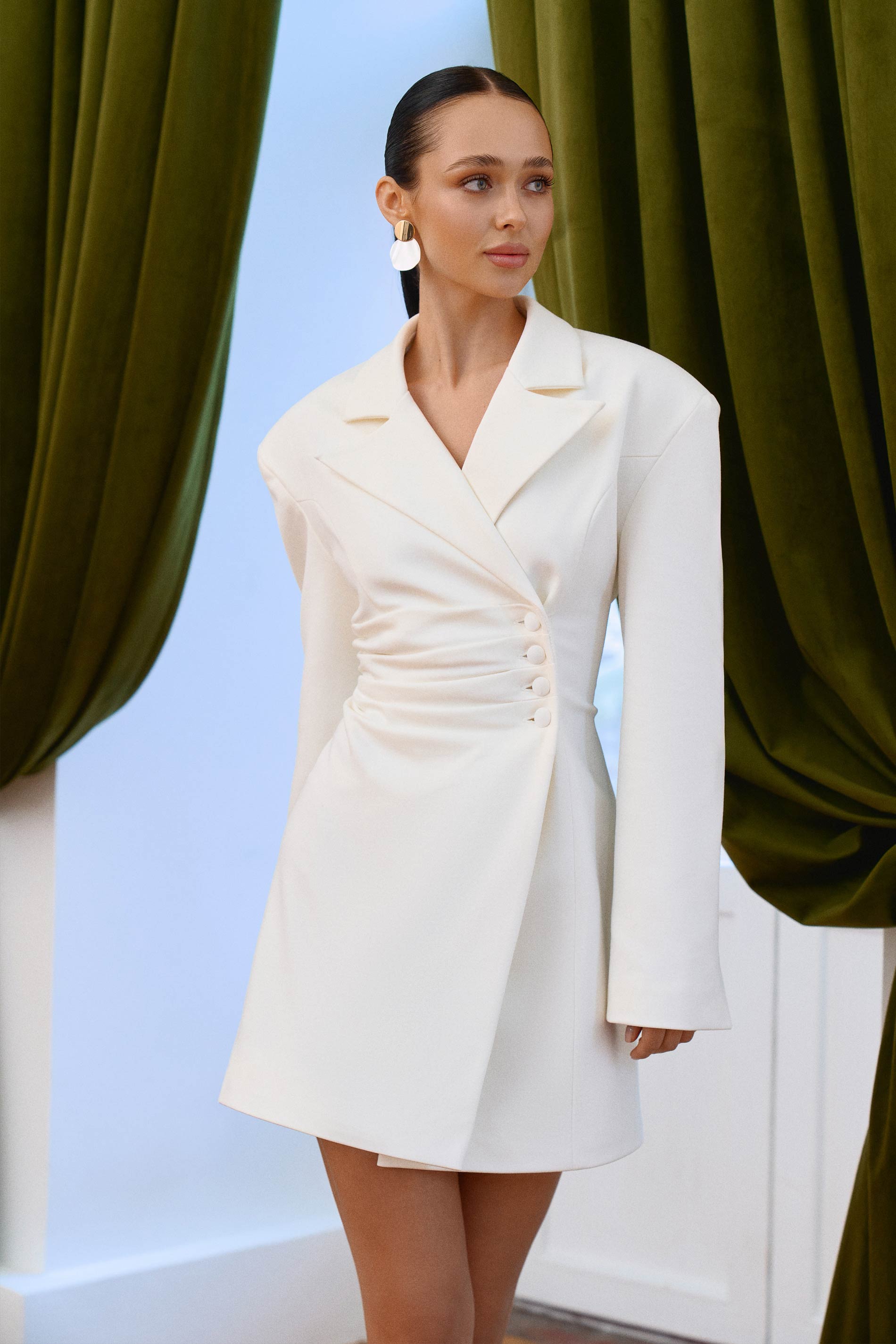 Mini-length  dress White