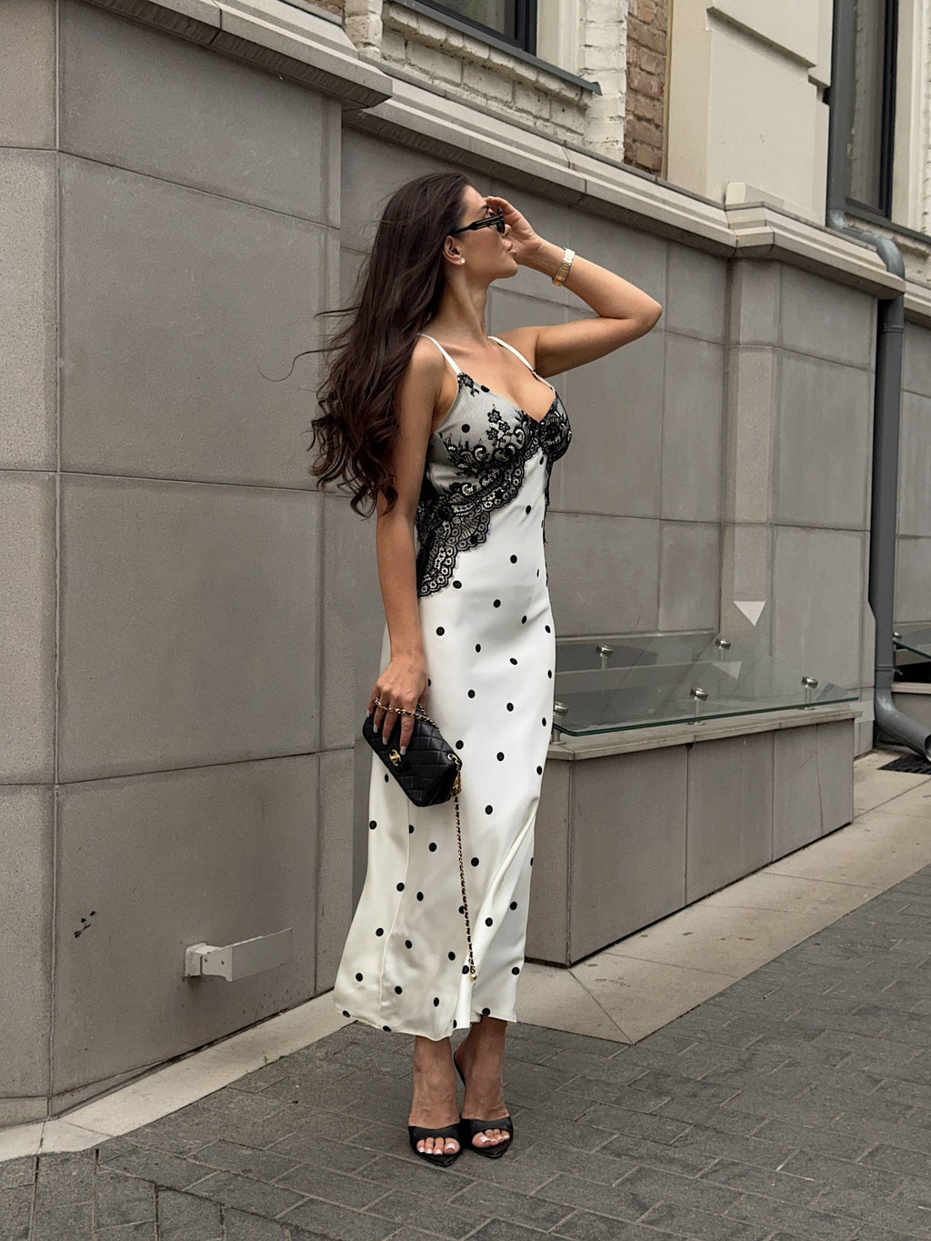 Classic Polka Lace Dress