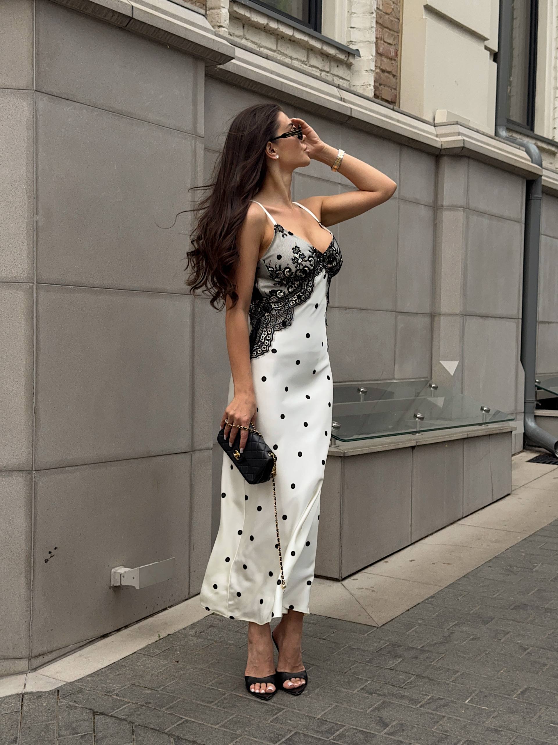 Classic Polka Lace Dress