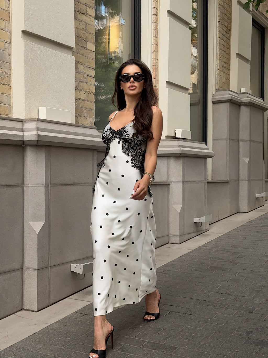 Classic Polka Lace Dress