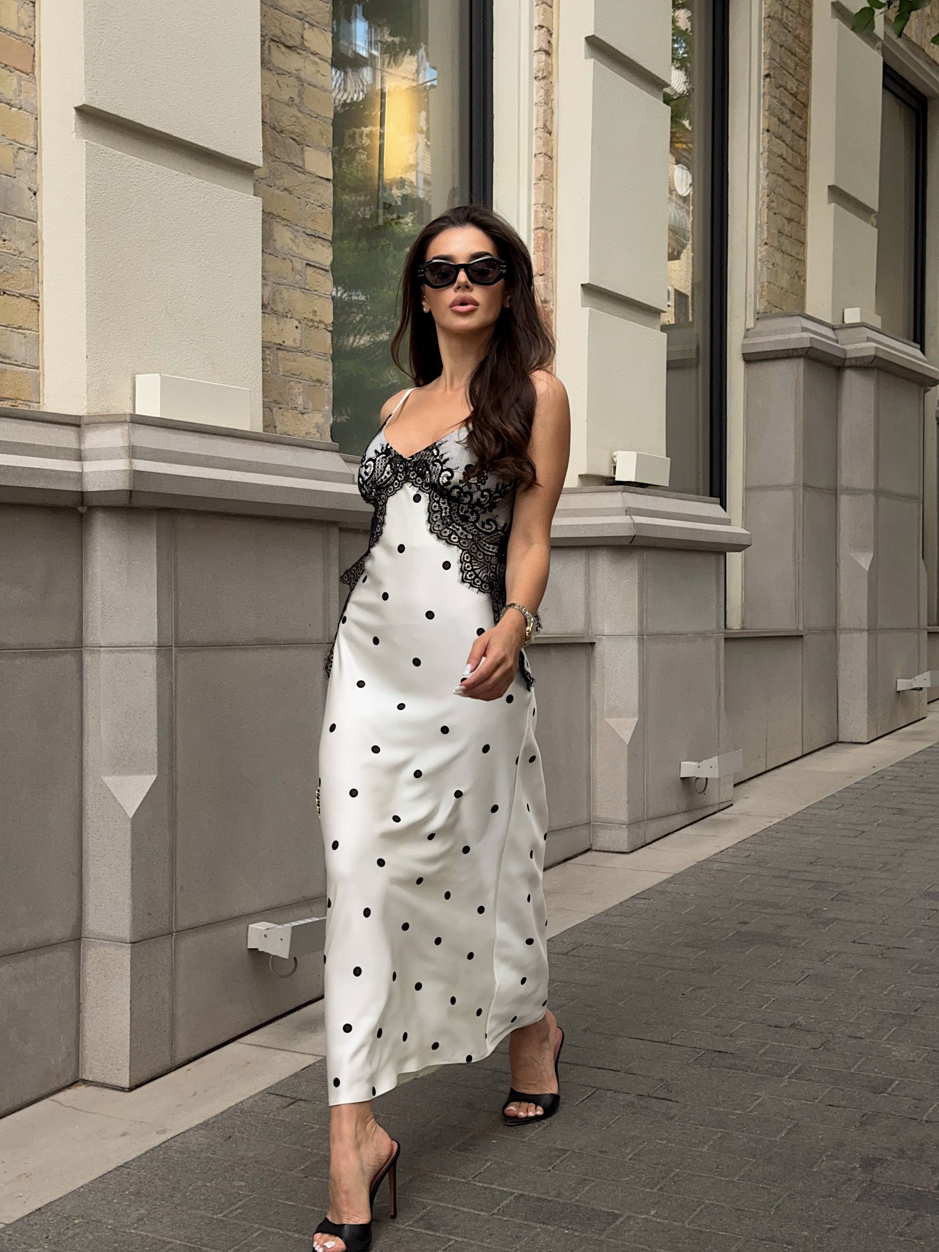 Classic Polka Lace Dress
