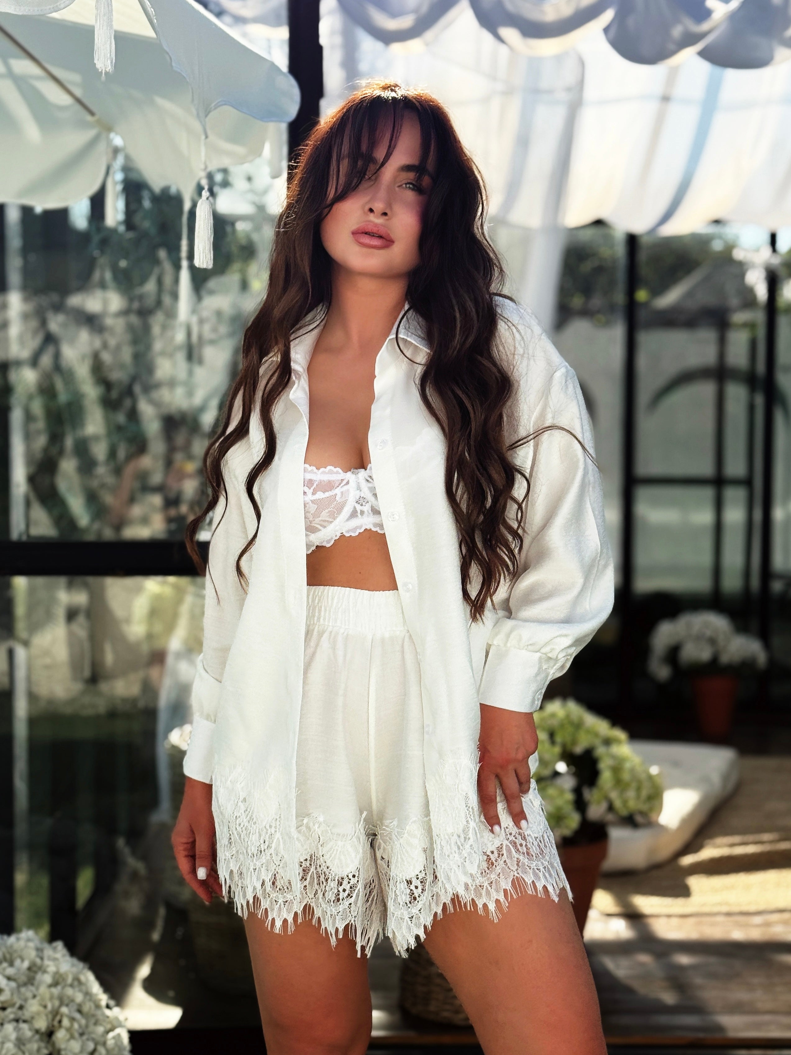 Boho Linen White Set
