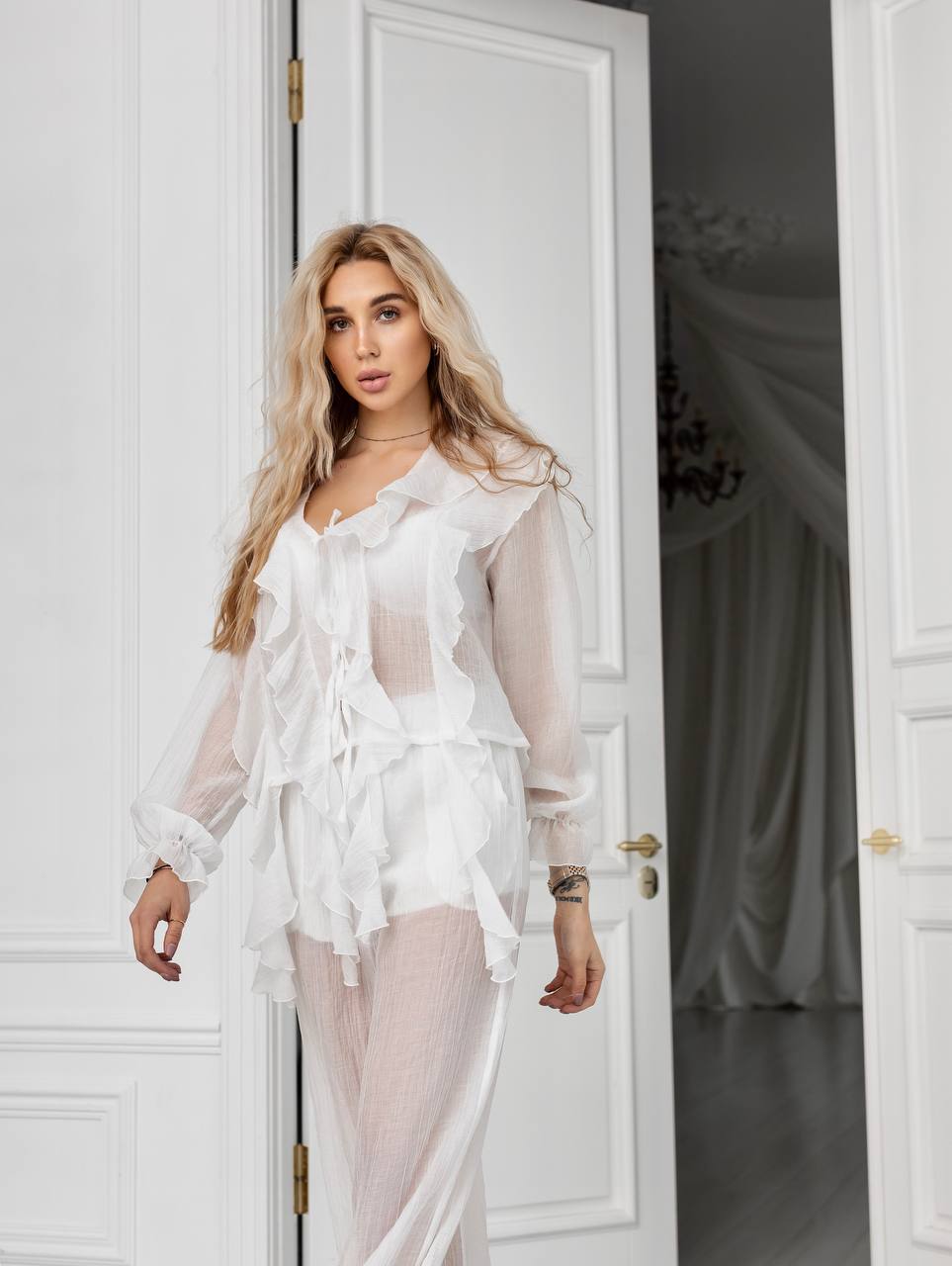 Boho Flow Blouse White