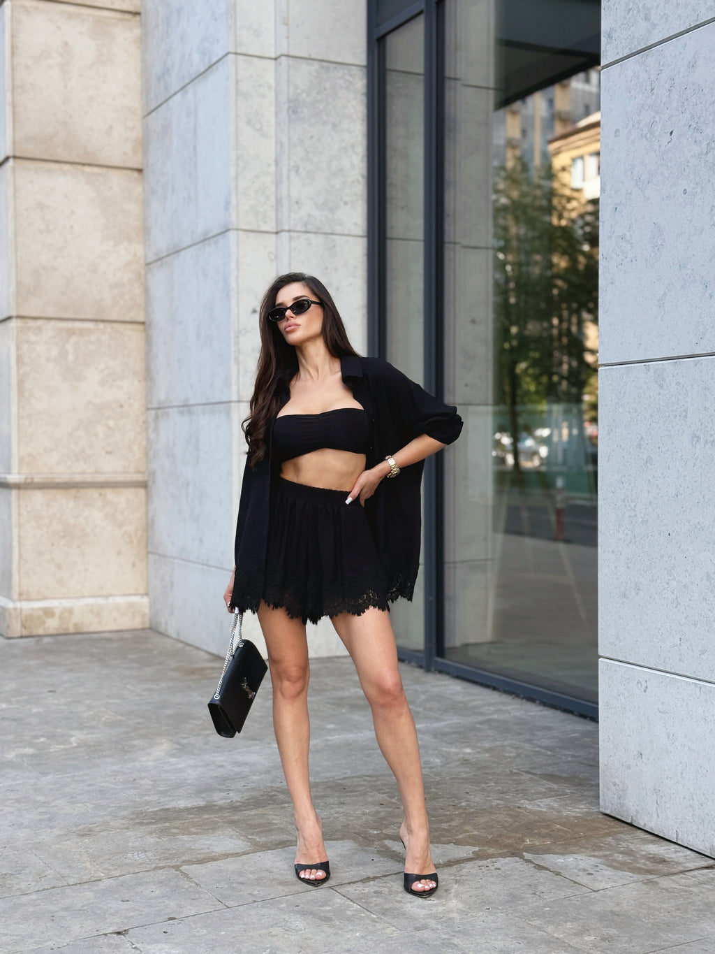 Boho Linen Black Set