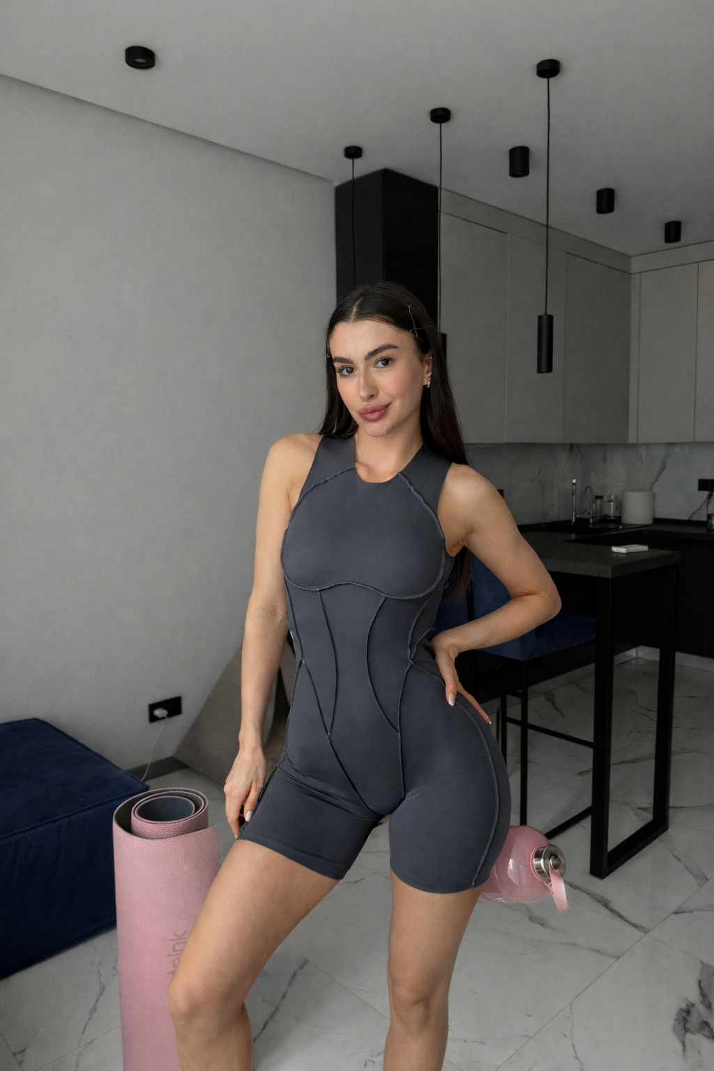 Seams Crop Jumpsuit