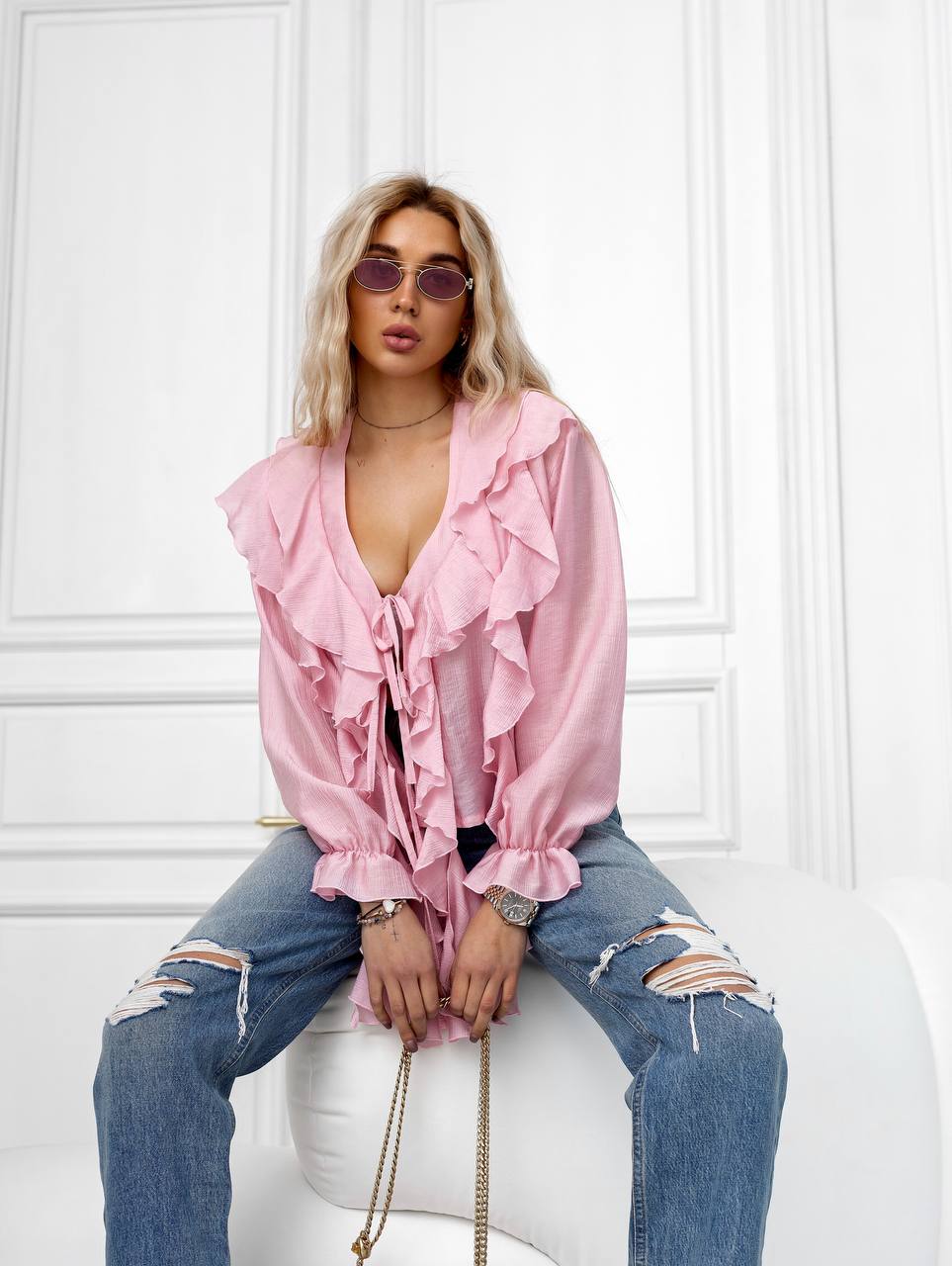 Boho Flow Blouse Peach