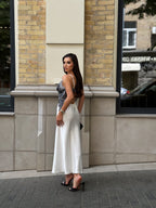 Monroe Satin Lace Dress