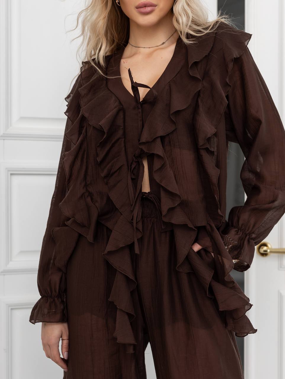 Boho Flow Blouse Chocolate