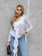 Ethereal Lace Blouse White