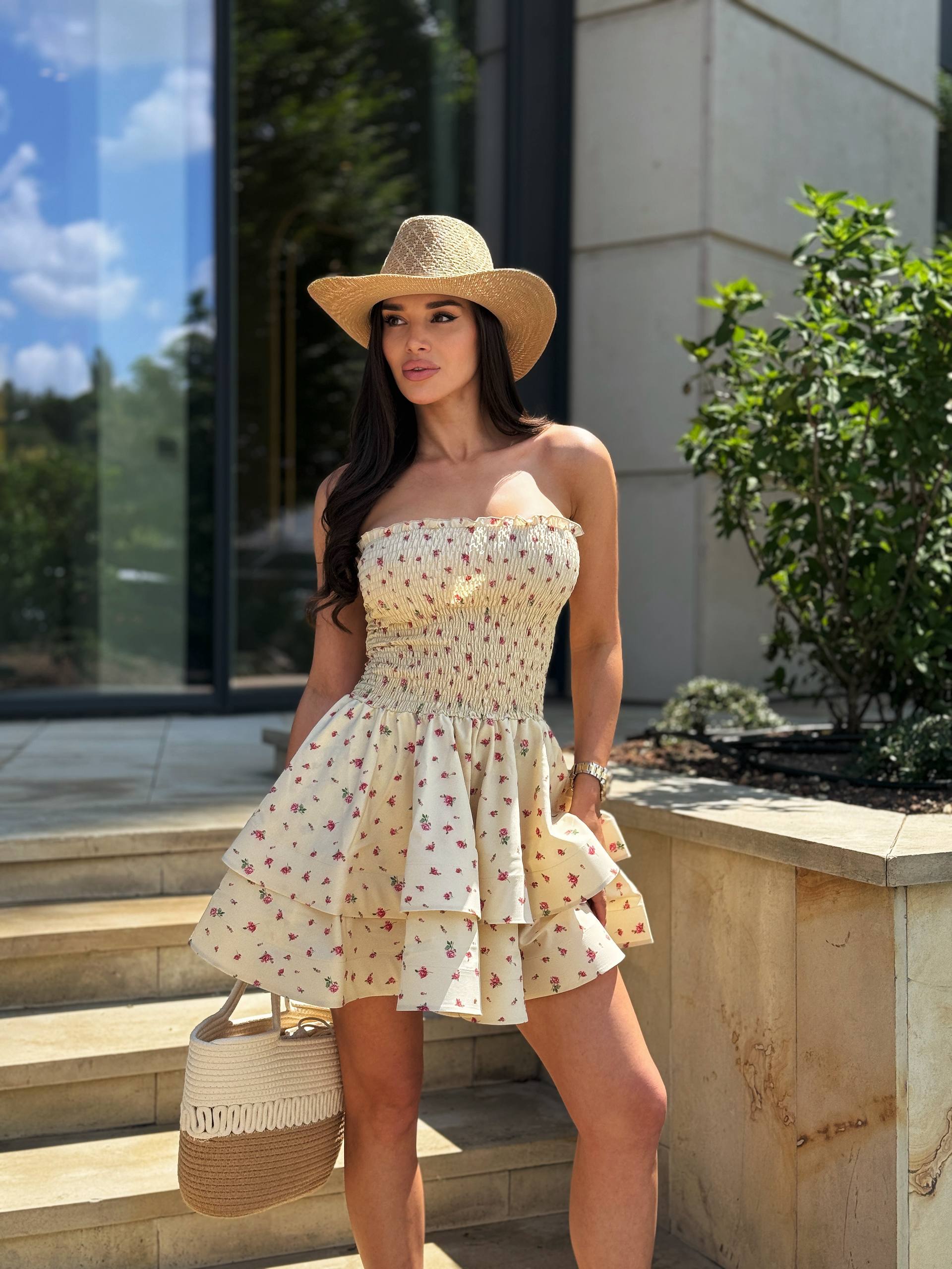 Rosalie Smocked Mini Dress
