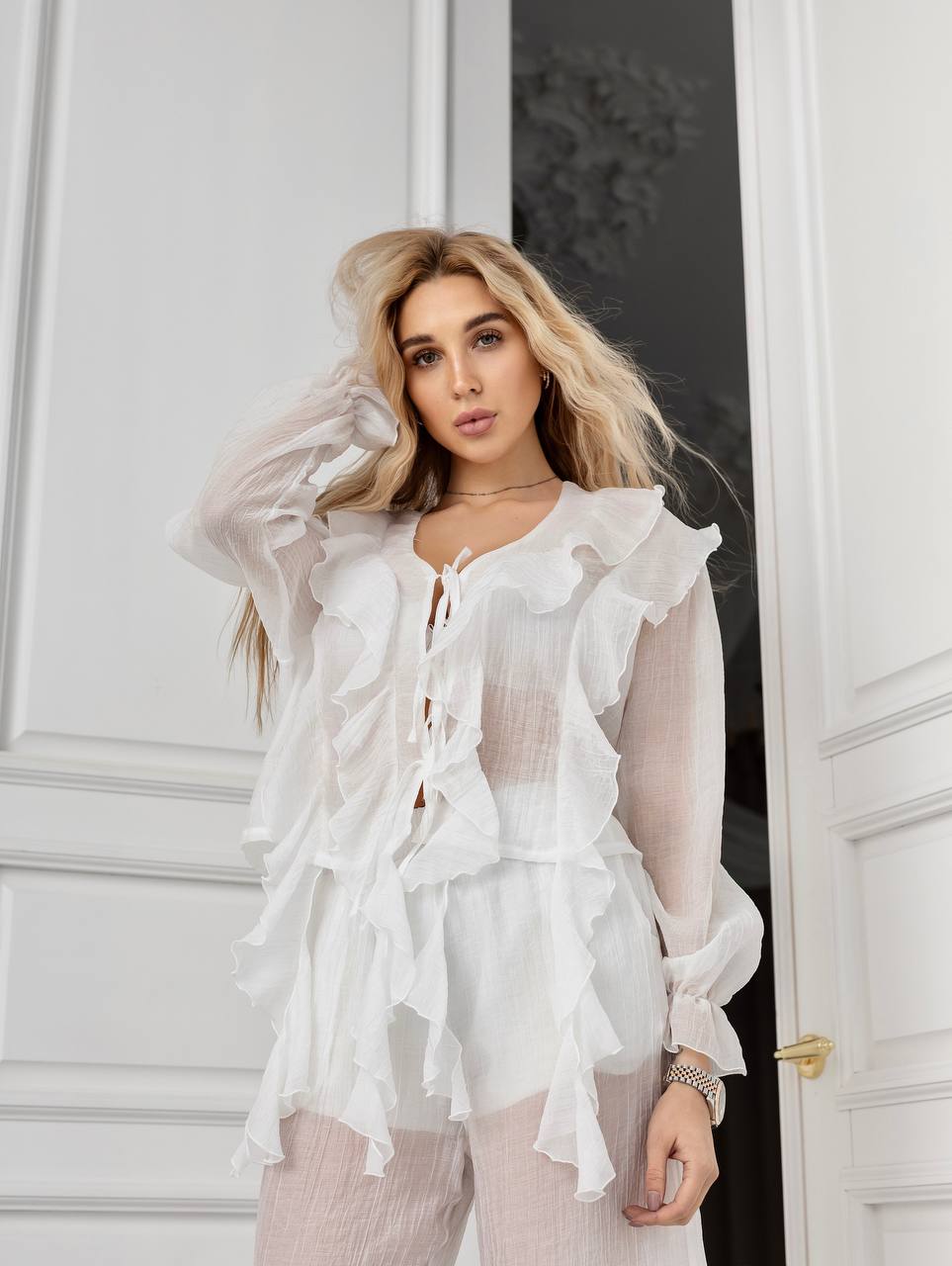 Boho Flow Blouse White