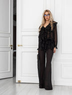 Boho Flow Blouse Black
