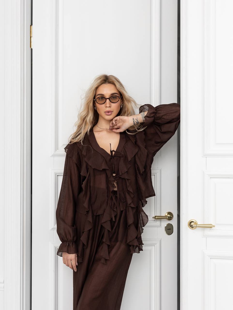 Boho Flow Blouse Chocolate