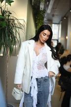 Bouclé Coat Jacket Milk
