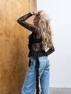 Ethereal Lace Blouse Black