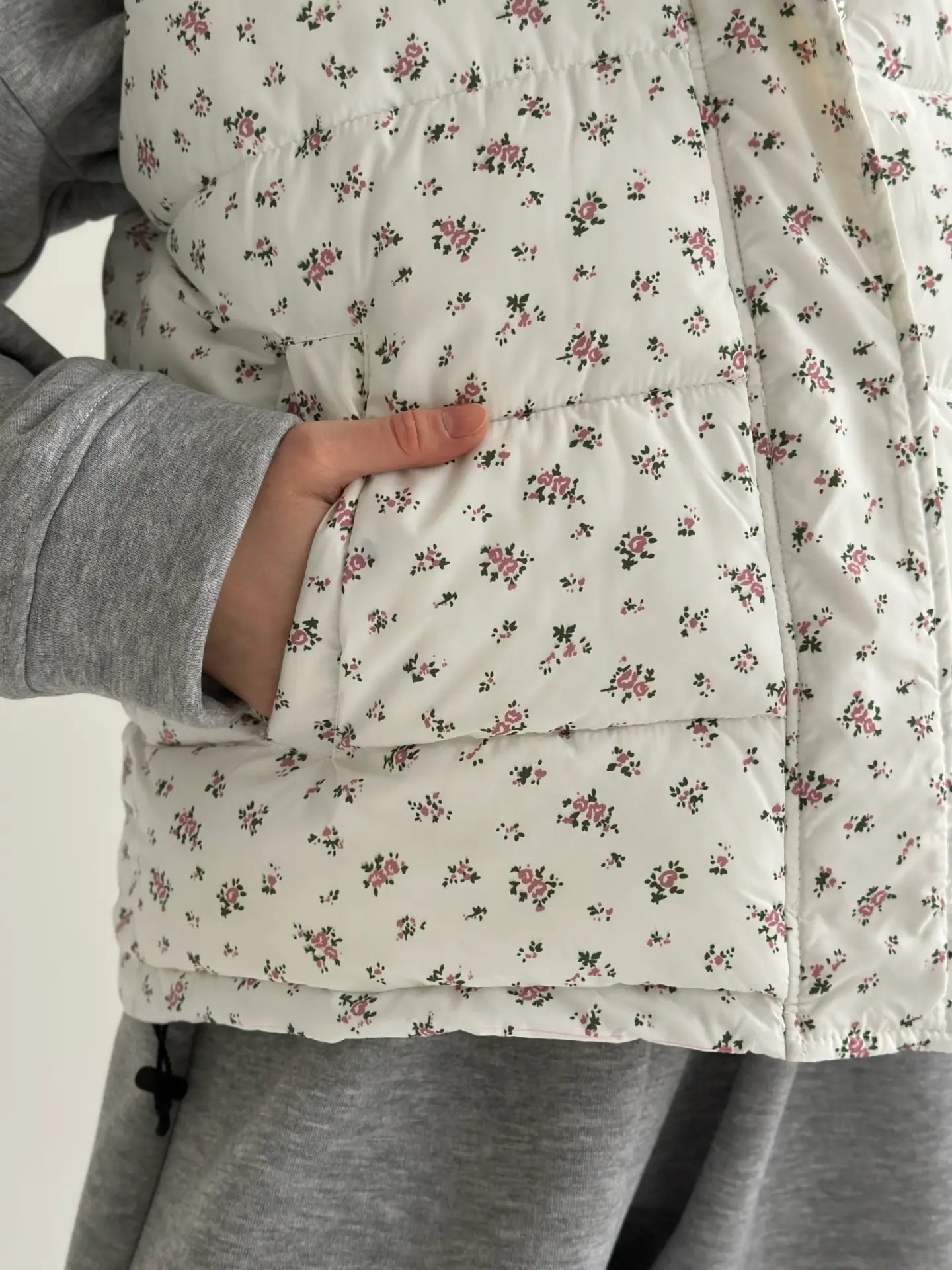 White Floral Vest
