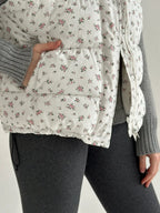 White Floral Vest