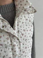 White Floral Vest
