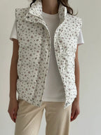 White Floral Vest