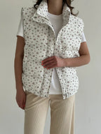 White Floral Vest
