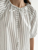 Oversized  Stripe Dress Milk/Black