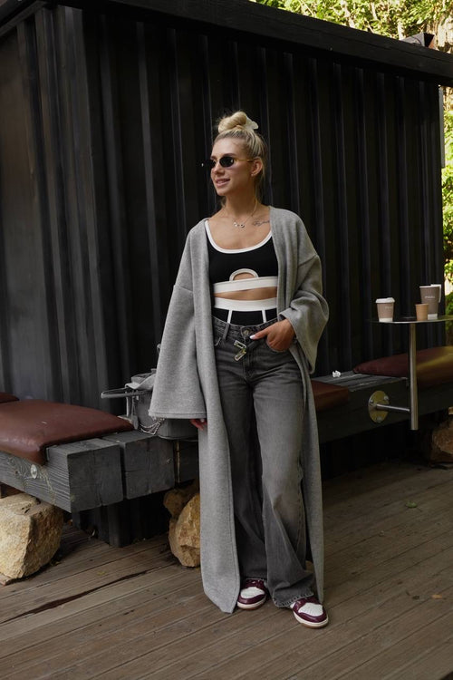 Angora Knit Maxi Cardigan