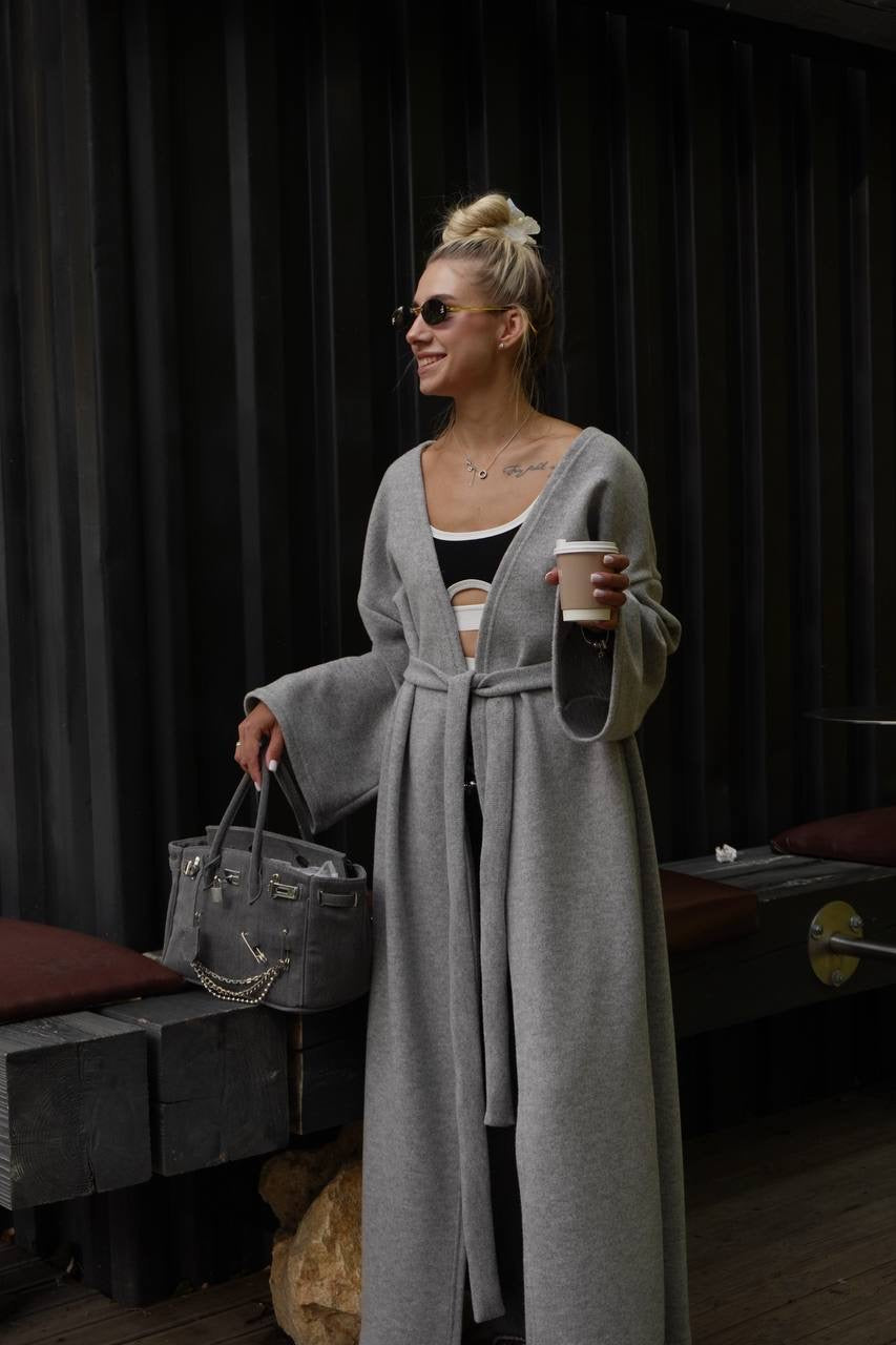 Angora Knit Maxi Cardigan