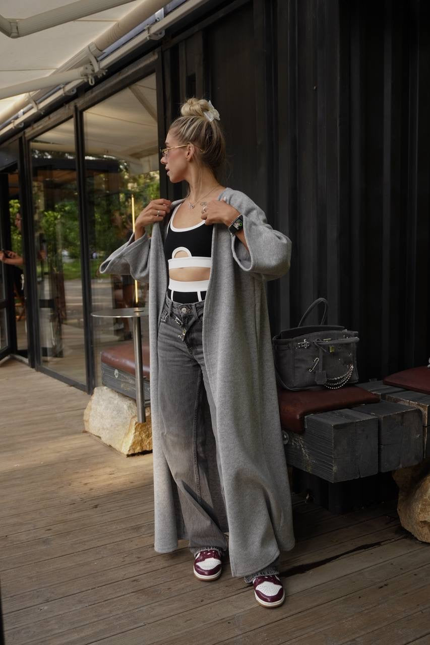 Angora Knit Maxi Cardigan
