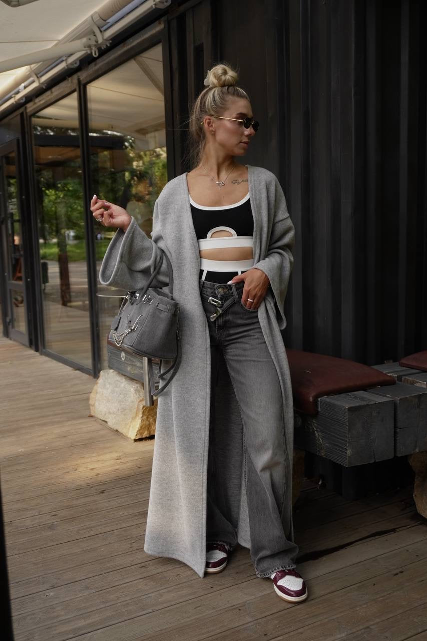 Angora Knit Maxi Cardigan