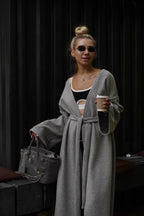 Angora Knit Maxi Cardigan
