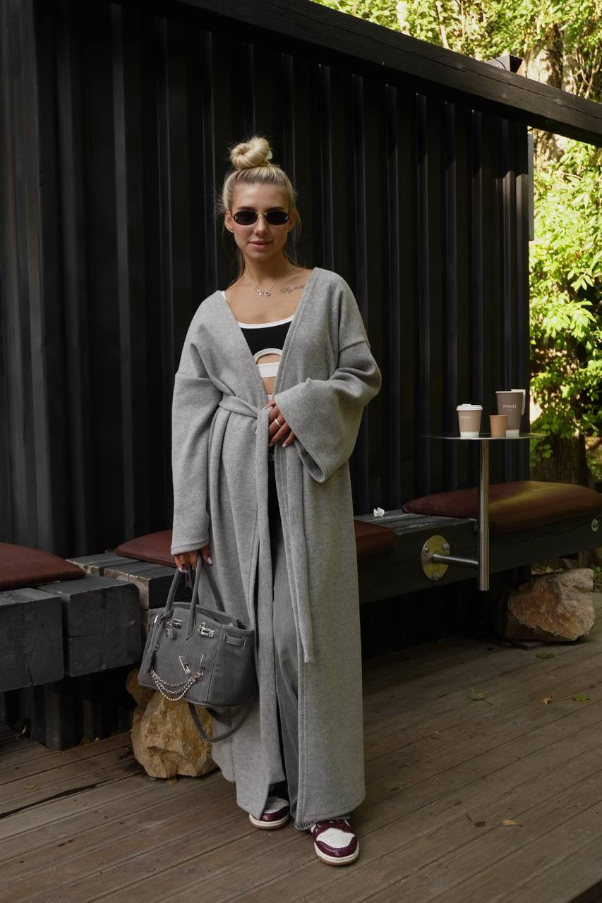 Angora Knit Maxi Cardigan