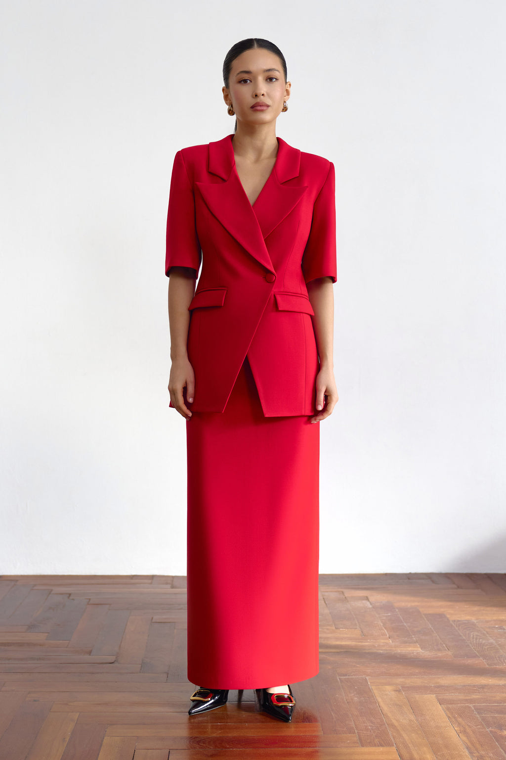 Fitted Blazer Red