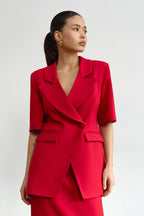 Fitted Blazer Red