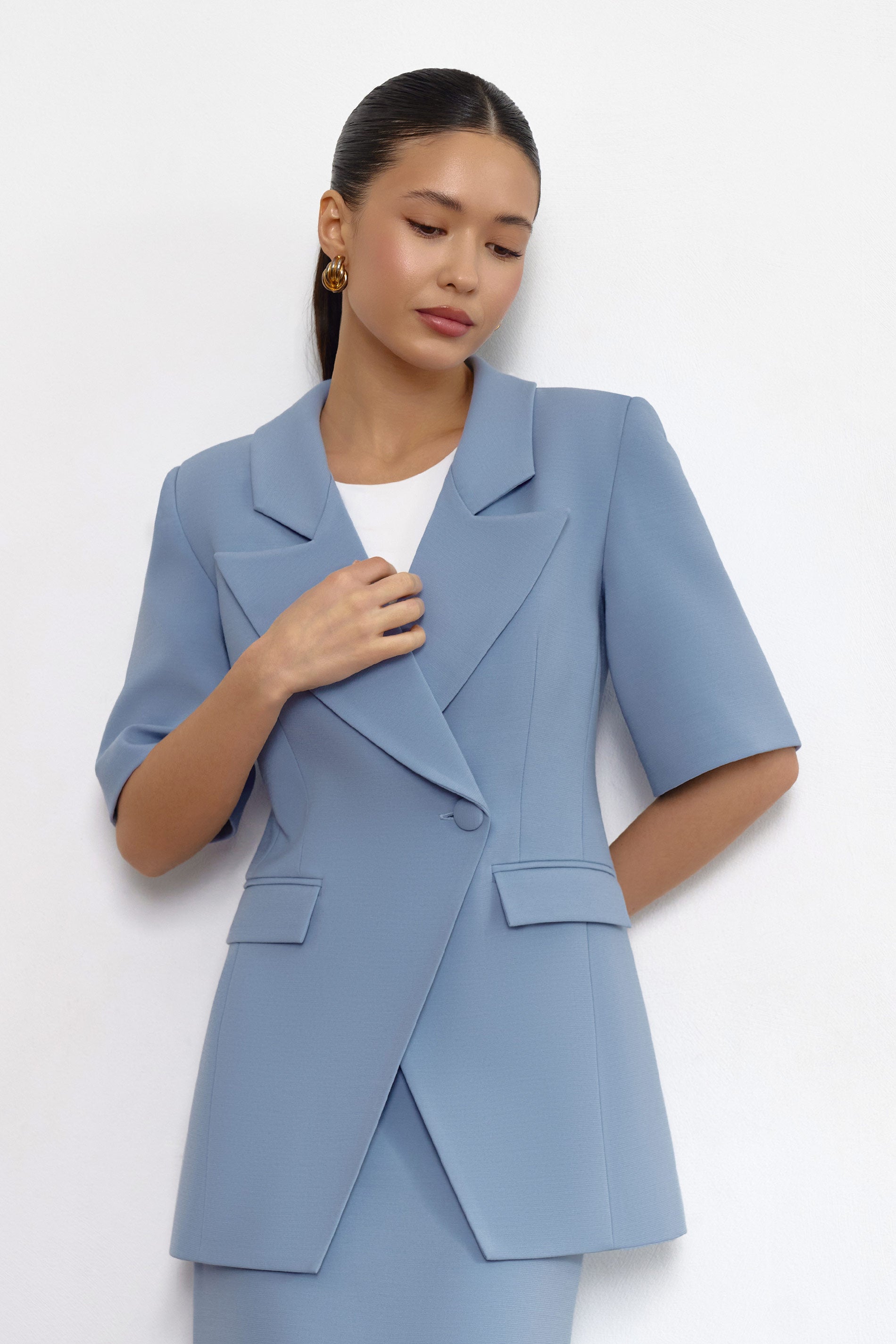 Fitted Blazer Blue