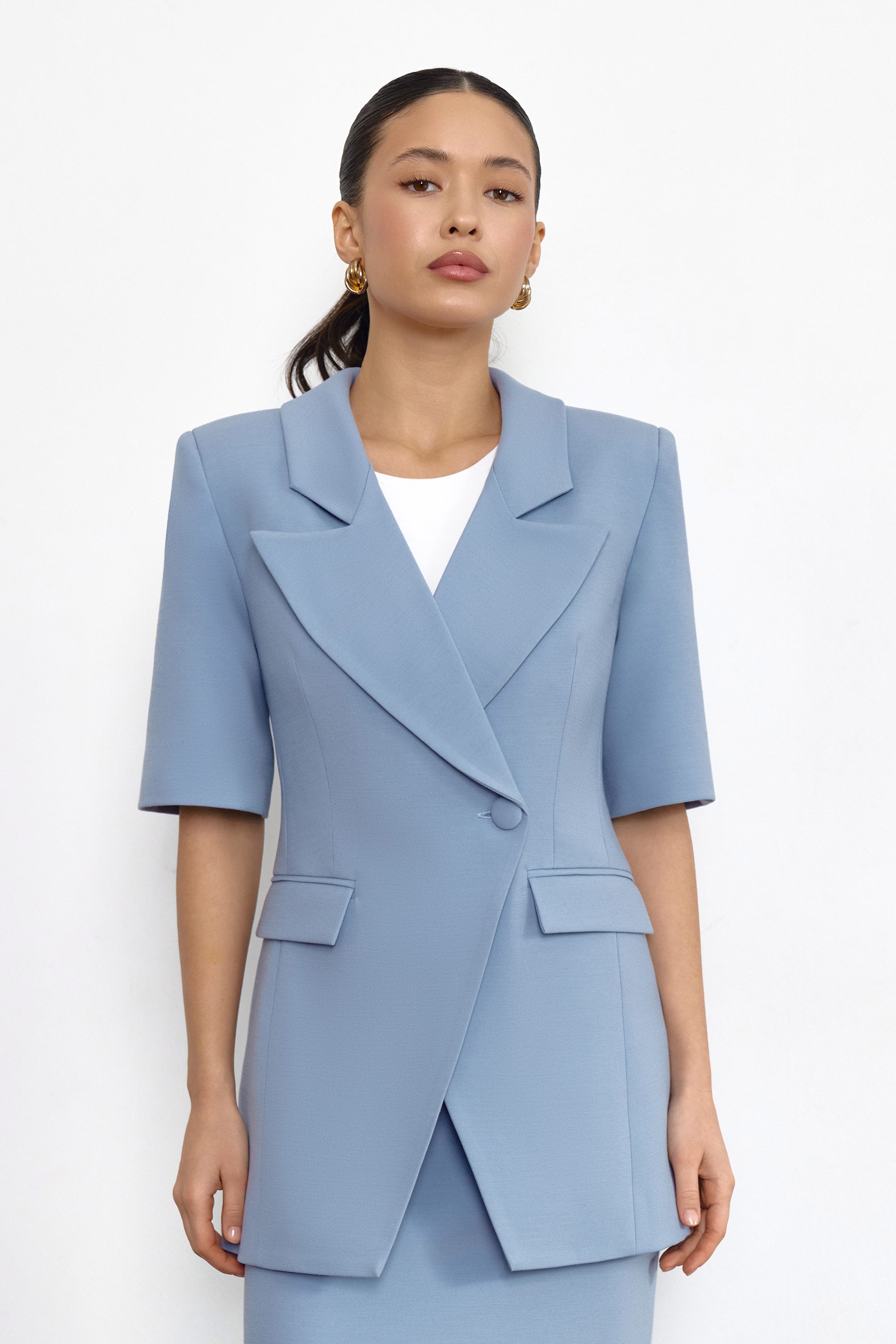 Fitted Blazer Blue