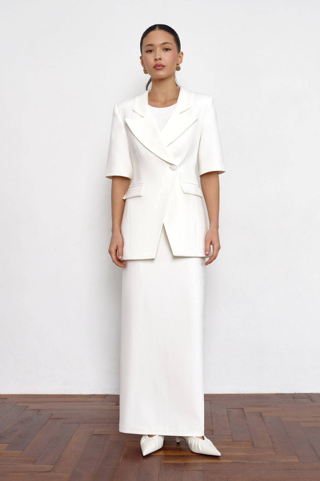 Fitted Blazer White