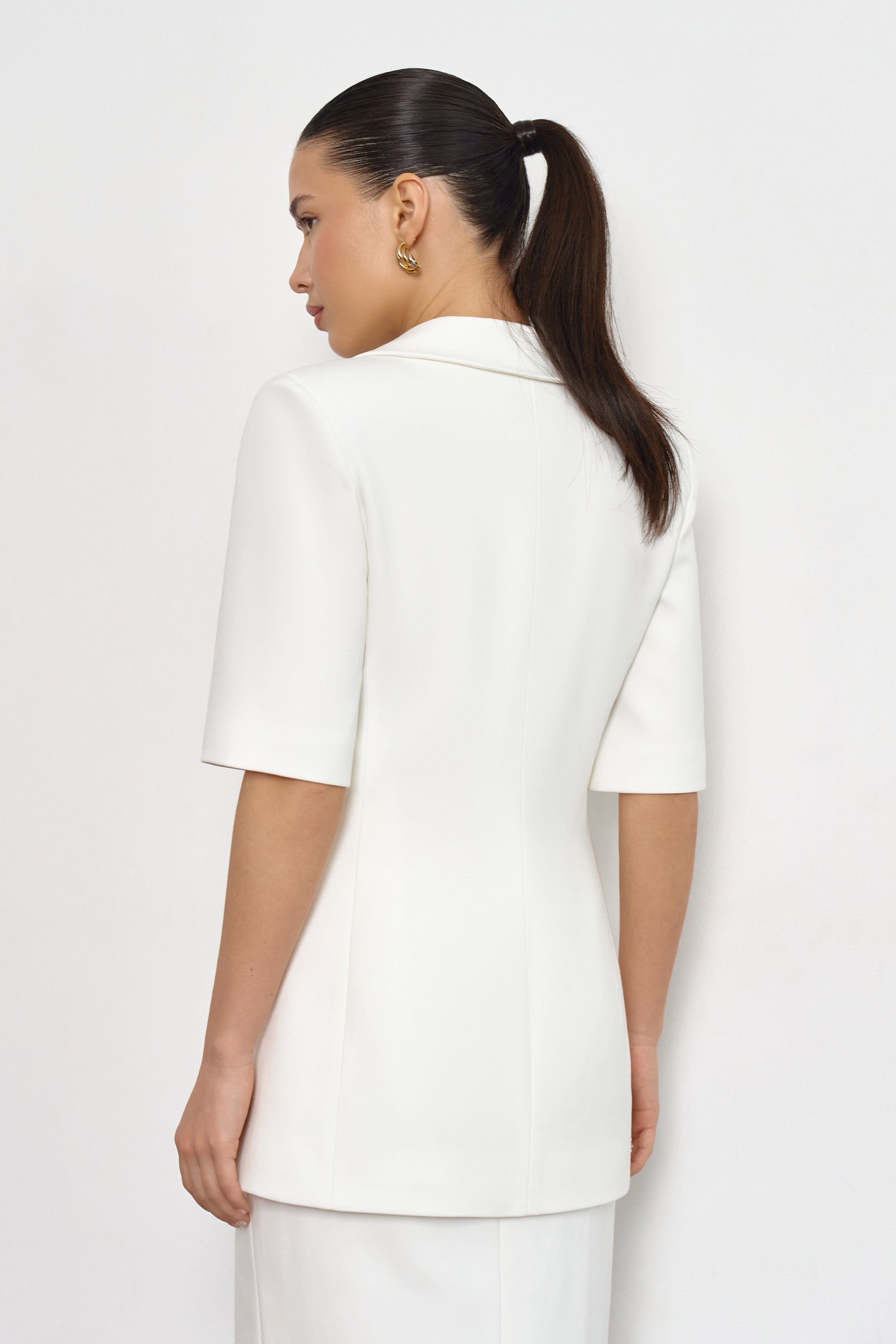 Fitted Blazer White