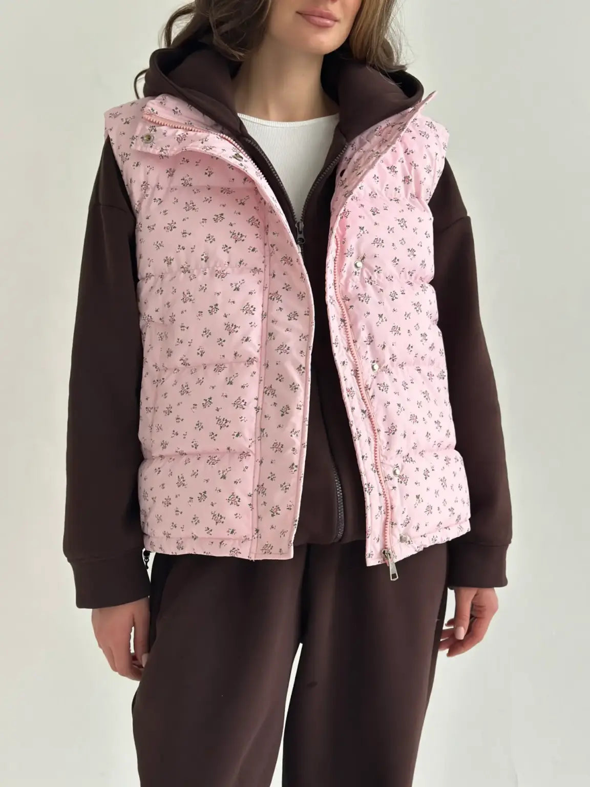 Pink Floral Vest
