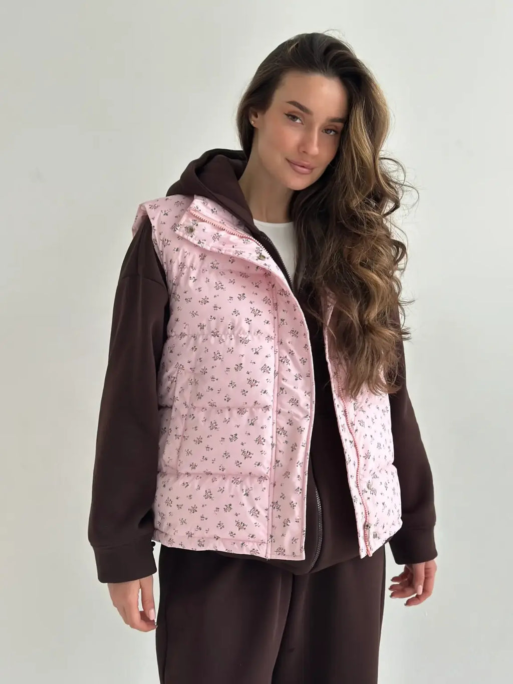 Pink Floral Vest
