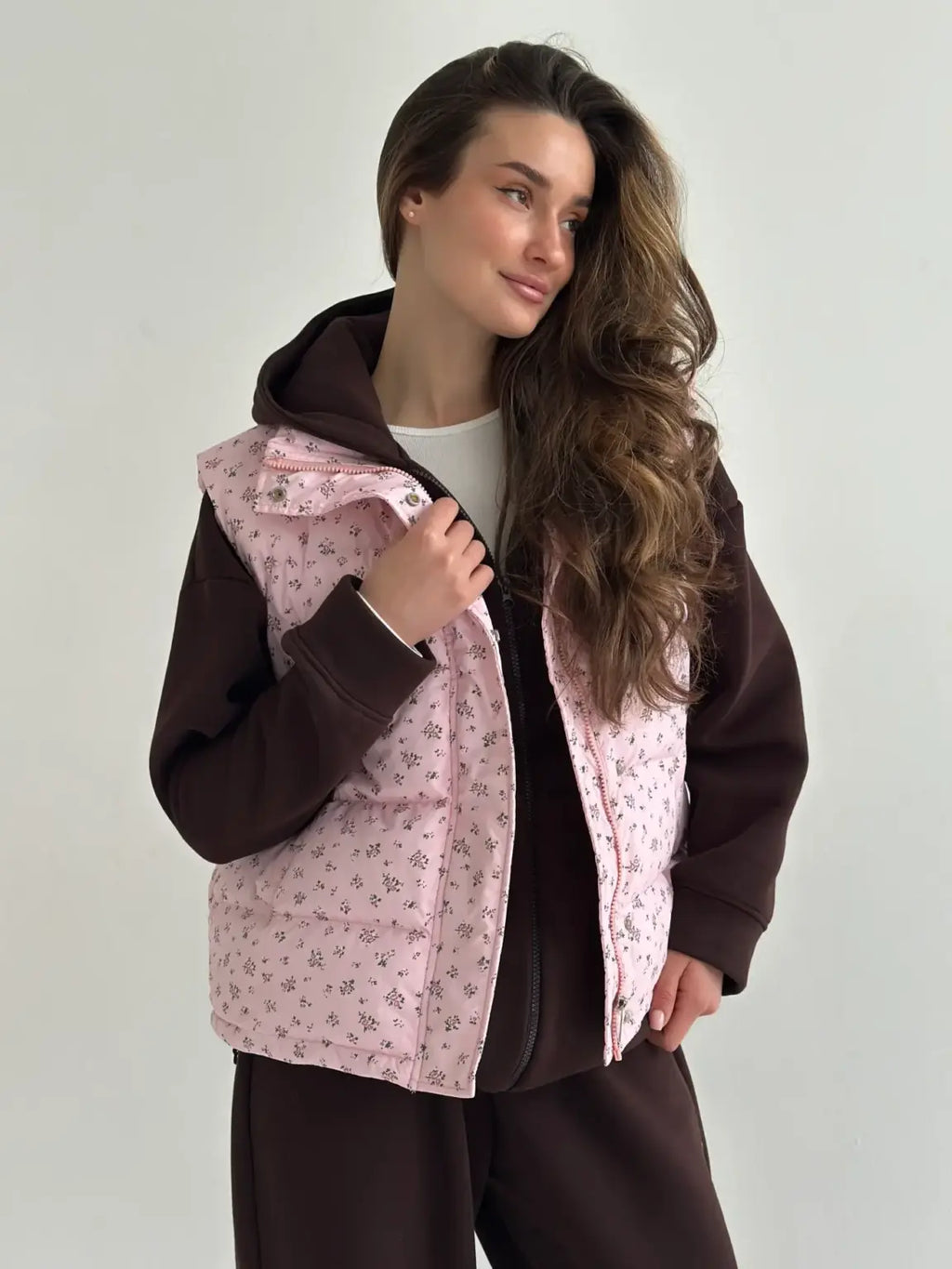 Pink Floral Vest