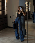 High-Waist Flared Jeans
