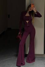 SCULPT NOIR - Flared Suit Set