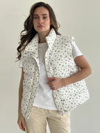 White Floral Vest